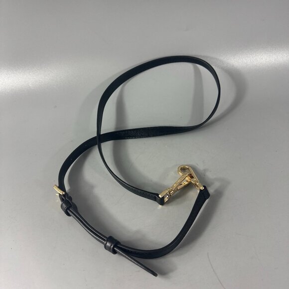 Michael Kors Black Leather Gold-tone Hardware Adjustable Strap - Picture 1 of 10